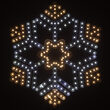 18" LED Ultra Bright SMD Hexagon 36 Point Snowflake, Cool and Warm White 