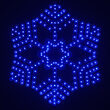18" LED Ultra Bright SMD Hexagon 36 Point Snowflake, Blue Lights 