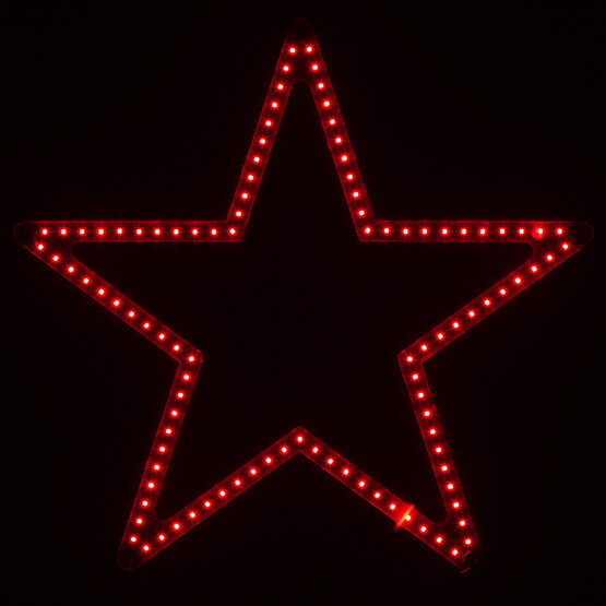 18" LED Ultra Bright SMD 5 Point Star, Red Lights 