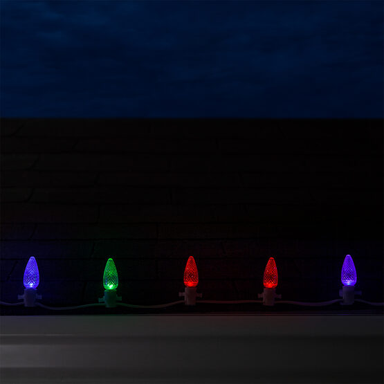C9 Commercial LED String Lights, Multicolor Color Change, 25'