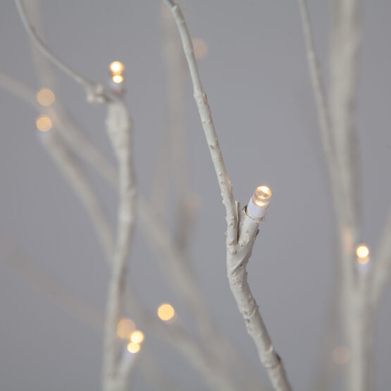 3' Warm White LED Birch Tree 
