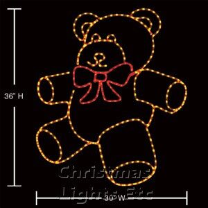 36" Teddy Bear With A Bright Red Bow 