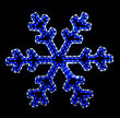 24" LED 30 Point Snowflake with Controller, Blue and Cool White 