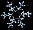 21" LED Star Center Snowflake, Cool White Lights 