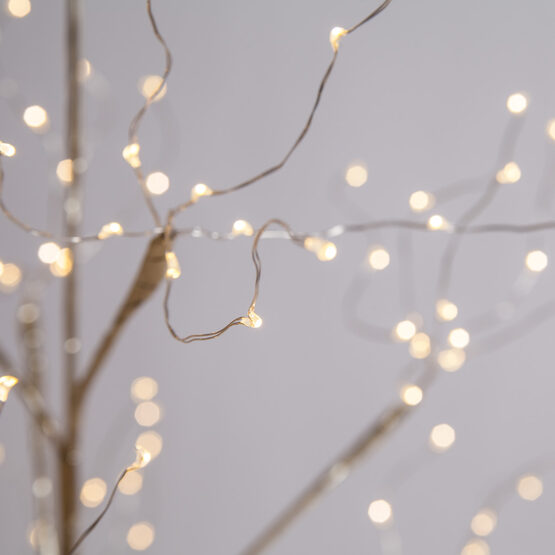 Gold Fairy Light Tree, Warm White LED Lights - Yard Envy