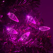 24' Strawberry LED String Lights, Pink, Green Wire