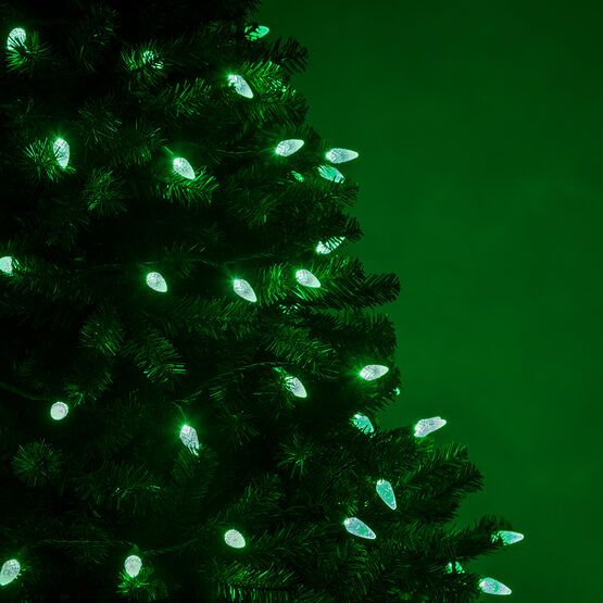 Strawberry LED String Lights, Green, Green Wire