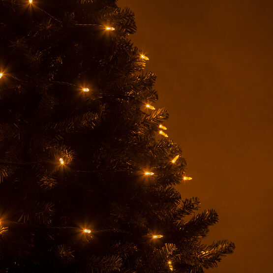 26' T5 Mini Christmas String Lights, Gold, Green Wire