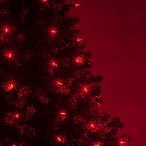 26' T5 Mini Christmas String Lights, Red, Green Wire