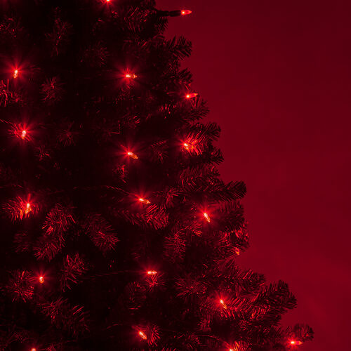 26' T5 Mini Christmas String Lights, Red, Green Wire