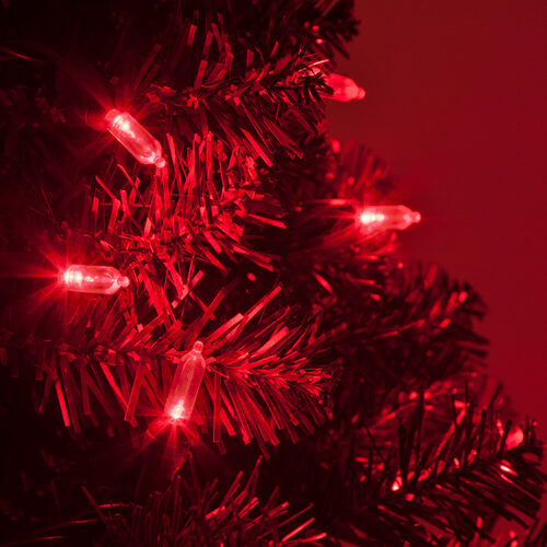 26' T5 Mini Christmas String Lights, Red, Green Wire