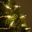 17' T5 Mini Christmas String Lights, Warm White, White Wire