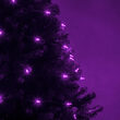 T5 Mini Christmas String Lights, Purple, Green Wire