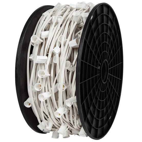 C9 Commercial Light String Spool, White Wire