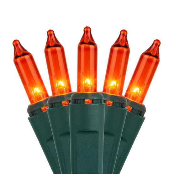 Commercial Amber / Orange Mini String Lights