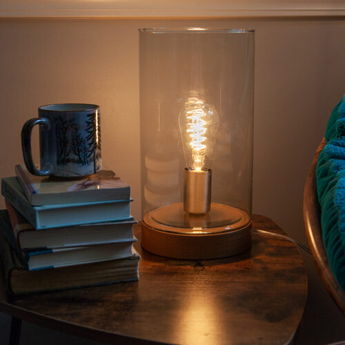 ST64 120V Dimmable Globe Light FlexFilament TM LED Edison Light Bulb, Warm White Glass Medium Base