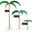 2.5' Deluxe Rope Light LED Lighted Palm Tree with Green Canopy