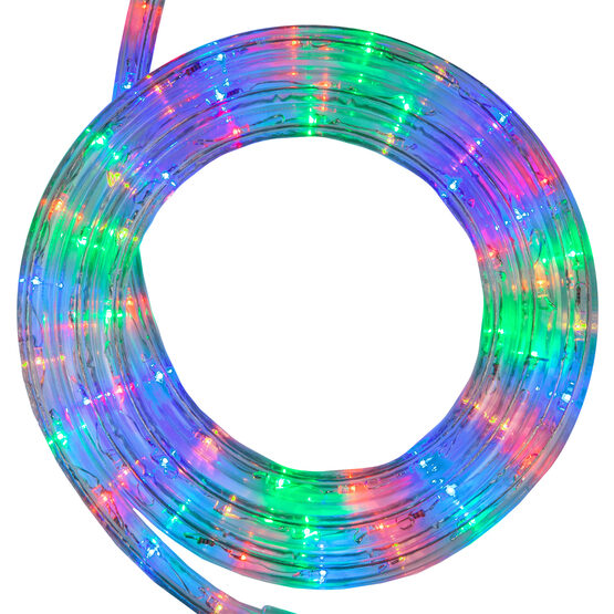 18' Multi: Red, Blue, Green, Yellow LED Rope Light, 120 Volt, 1/2"