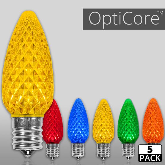 C9 OptiCore LED Replacement Light Bulbs, Multicolor