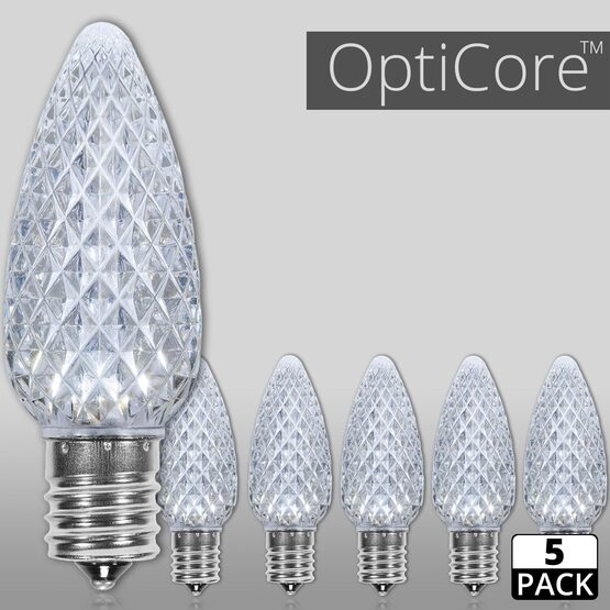 C9 OptiCore LED Replacement Light Bulbs, Cool White