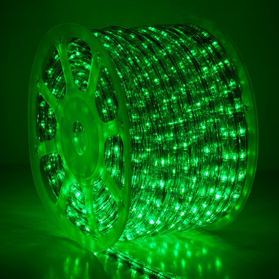 150' Green LED Rope Light, 120 Volt, 1/2"