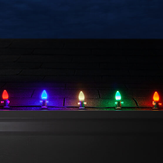 C7 Smooth OptiCore LED Light Bulbs, Multicolor, E12 Base