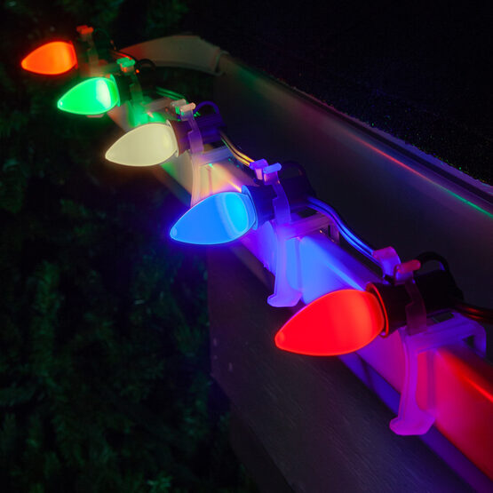 C7 Smooth OptiCore LED Light Bulbs, Multicolor, E12 Base