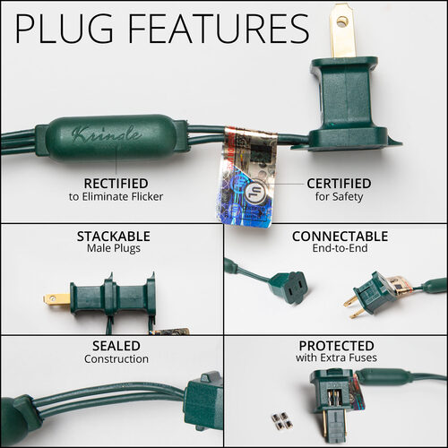 Blue Outdoor LED String Lights, 50 ct, 4" Spacing, 5MM