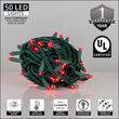 Red Outdoor LED String Lights, 50 ct, 5MM