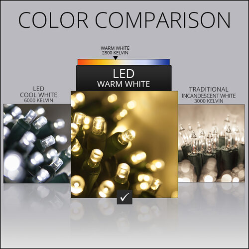 4' x 6' 5mm SoftTwinkle LED Net Lights, Warm White, Green Wire