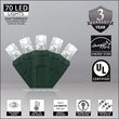 24' Wide Angle LED Mini Lights, Cool White, Green Wire