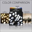 Wide Angle LED Mini Lights, Cool White, Brown Wire