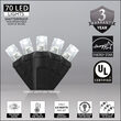 Wide Angle LED Mini Lights, Cool White, Black Wire