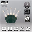 17' T5 Mini Christmas String Lights, Warm White, Green Wire