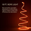 18' Warm White LED Rope Light, 120 Volt, 1/2"