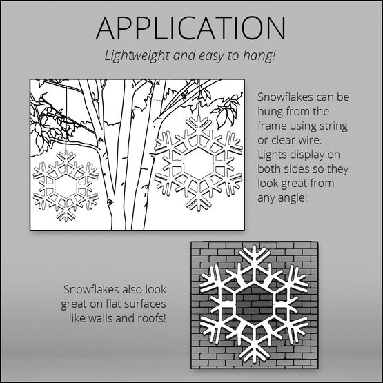 20" LED Folding Snowflake, Warm White Lights