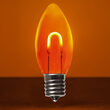 C9 Shatterproof FlexFilament Vintage LED Light Bulb, Amber / Orange