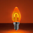 C7 Shatterproof FlexFilament Vintage LED Light Bulb, Amber / Orange
