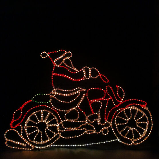 48" Santa on Motorcycle with Controller 