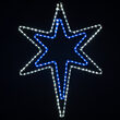 32" LED Bethlehem Star With A Blue Center, Blue and White Lights 
