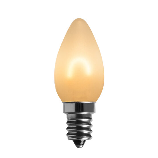 C7 FlexFilament Vintage LED Light Bulbs, Warm White, Satin Glass, E12 Base
