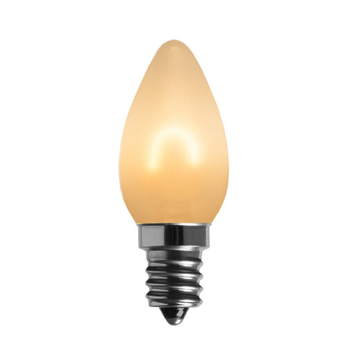 C7 FlexFilament Vintage LED Light Bulbs, Warm White, Satin Glass, E12 Base