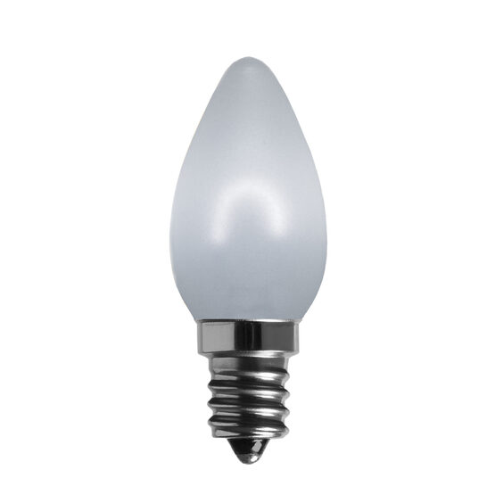 C7 FlexFilament Vintage LED Light Bulbs, Cool White, Satin Glass, E12 Base