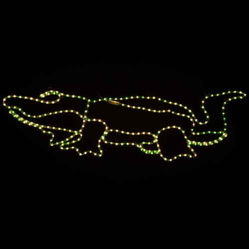 48" Alligator Rope Light Motif Yard Envy