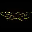 48" Alligator Rope Light Motif, Green Lights 