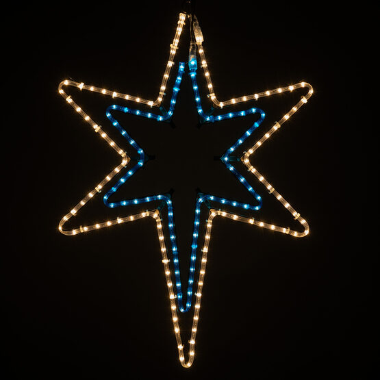 32" Bethlehem Star With A Blue Center 