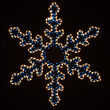 26" Star Flower Snowflake, Blue and Clear Lights 