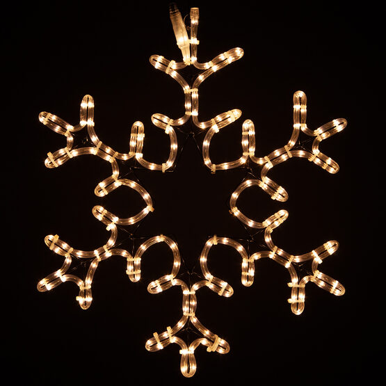 21" 30 Point Star Center Snowflake, Clear Lights 