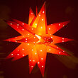 17" Red Aurora Superstar TM Folding Star Lantern, Fold-Flat, LED Lights 