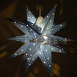 24" Blue Aurora Superstar TM Folding Star Lantern, Fold-Flat, LED Lights 
